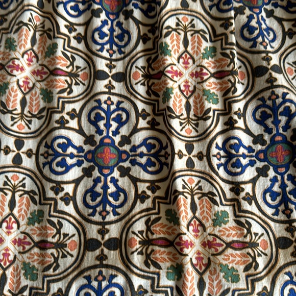 EUC 👗 🌹 Knox Rose One Shoulder Midi Dress - Smocked, Tiered Mosaic Print - Picture 3 of 9